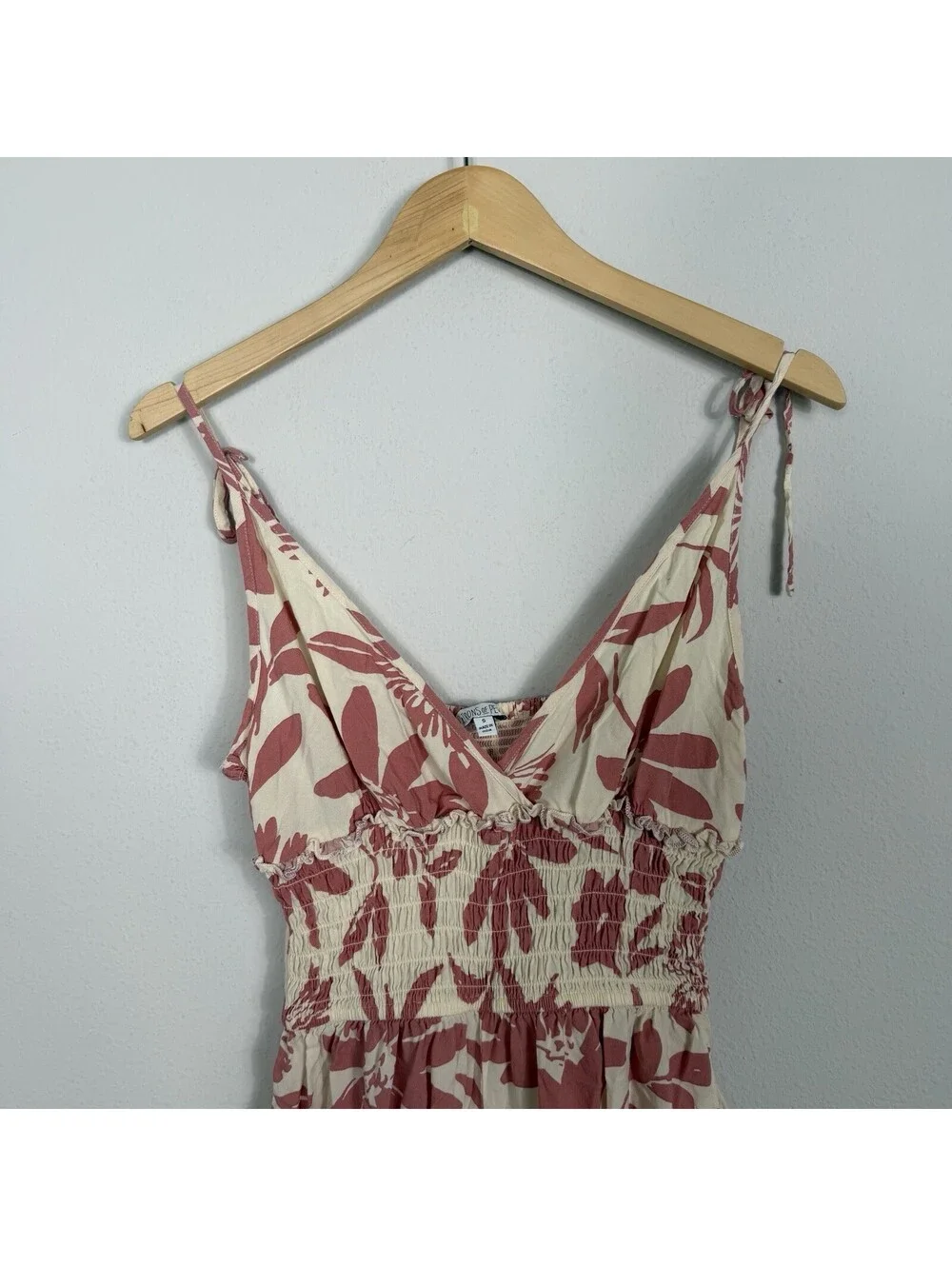 Patrons of Peace Arcadia Jumpsuit Wide Leg Pockets Dusty Mauve Floral Small